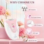 Cordless Facial Hair Epilator with LED Light