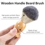 Bassion Handmade Men's Shaving Brush with Wooden Handle