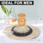 Bassion Handmade Men's Shaving Brush with Wooden Handle