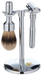 Merkur 3-Piece Shiny Shaving Kit with Stand