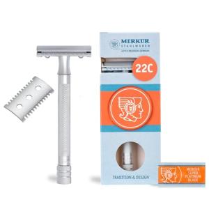 Merkur 22C Safety Razor Set - Matte Chrome