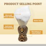 KIKC Wet Shaving Brush with Wood Handle