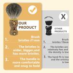 KIKC Wet Shaving Brush with Wood Handle