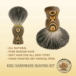 KIKC Wet Shaving Brush with Wood Handle