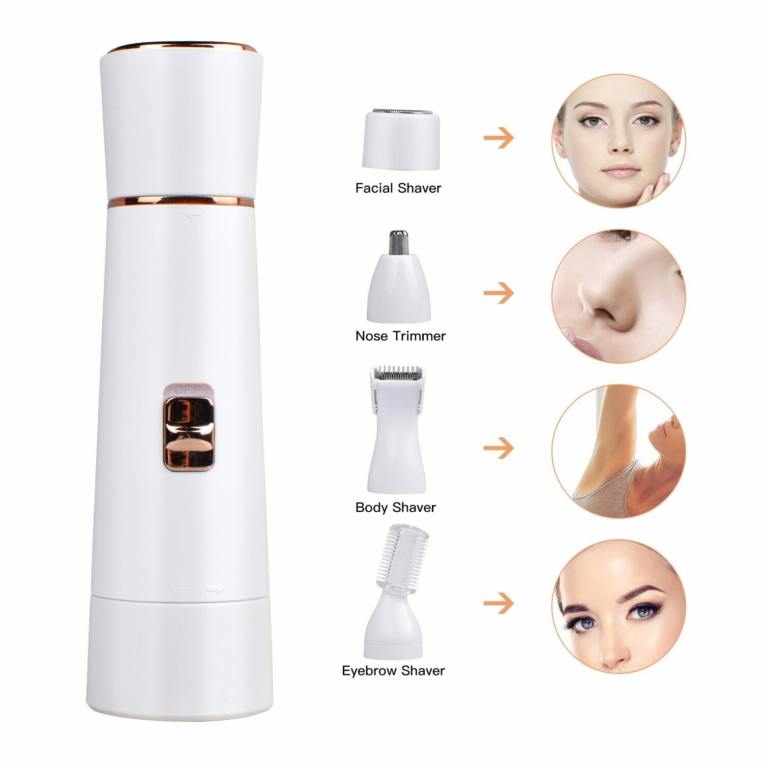 4in1 Women's Painless Electric Body Shaver