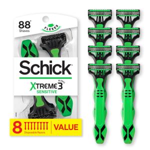 Schick Xtreme 3 Sensitive Disposable Razors, 8 Ct