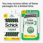Schick Xtreme 3 Sensitive Disposable Razors, 12 Count