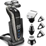 Kurener Waterproof Electric Shaver with Trimmers