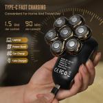 Veaprizper 7D Waterproof Electric Shaver for Men