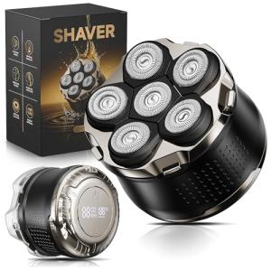 Men's Electric Head Shaver with 6 Blades