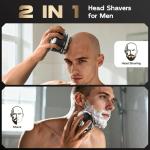 Men's Electric Head Shaver with 6 Blades