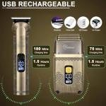 Hatteker Men's Cordless Beard Trimmer Kit