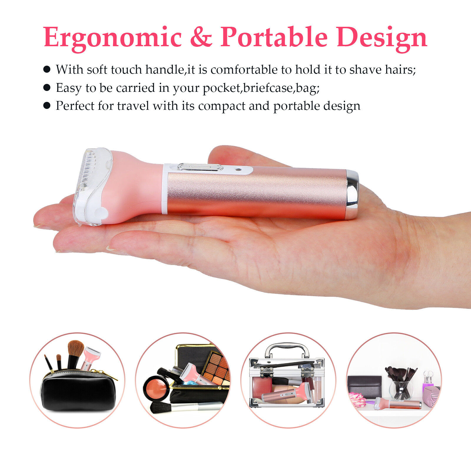 Painless Rechargeable Women's Electric Hair Removal Razor