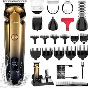 Hatteker 6-in-1 Waterproof Beard Trimmer Kit
