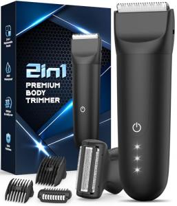 2-in-1 Body & Pubic Hair Trimmer for Men
