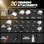 Waterproof Cordless Beard Trimmer and Grooming Kit