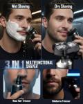Men's Electric Razor 3-in-1 Cordless Shaver