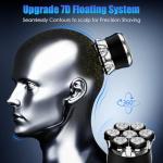 7D Waterproof Electric Head Shaver for Men