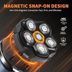 6D Magnetic Replacement Shaving Head for Bald Heads