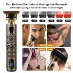 Cordless Beard Trimmer with LCD Display - Gold