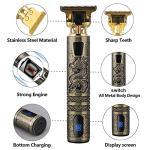 Cordless Beard Trimmer with LCD Display - Gold
