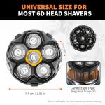 6D Magnetic Replacement Shaving Head for Bald Heads