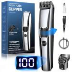 Cordless Beard Trimmer with Zoom Wheel and Battery Indicator