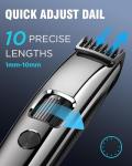 Cordless Beard Trimmer with Zoom Wheel and Battery Indicator