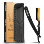 Markhor Matte Black 24K Gold Plated Straight Razor