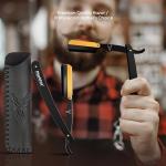 Markhor Matte Black 24K Gold Plated Straight Razor