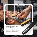 Markhor Matte Black 24K Gold Plated Straight Razor