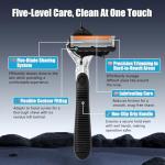 24-Piece Men's Shaving Set with Orange Handle