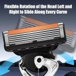 24-Piece Men's Shaving Set with Orange Handle