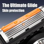 24-Piece Men's Shaving Set with Orange Handle