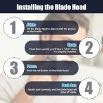 24-Piece Men's Shaving Set with Orange Handle