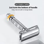 BAILI Double Edge Safety Razor with Travel Case