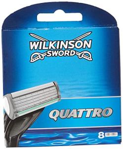 Wilkinson Sword Quattro Men's Razor Blade Refills 8-Pack