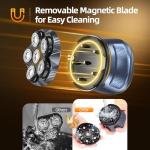 6D Magnetic Electric Head Shaver for Men