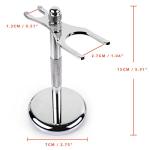 QSHAVE Chrome Safety Razor and Brush Stand