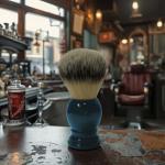 Men's Deep Blue Nylon Bristle Shaving Brush