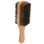 Double-Sided Beard Brush with Rubber Wood Handle