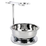 Deluxe Heavyweight Shaving Brush Stand and Bowl Set