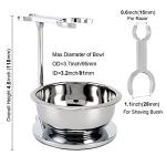 Deluxe Heavyweight Shaving Brush Stand and Bowl Set