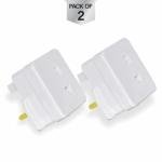 2-Pack Electric Shaver 2 to 3 Pin Adapter