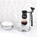 Deluxe Heavyweight Shaving Brush Stand and Bowl Set