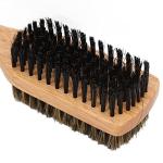 Double-Sided Beard Brush with Rubber Wood Handle