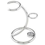 Chrome Shaving Razor and Brush Stand Holder