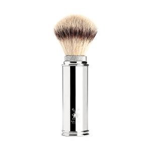 Muhle Travel Shaving Brush with Nickel Handle