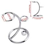 Chrome Shaving Razor and Brush Stand Holder