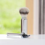 Muhle Travel Shaving Brush with Nickel Handle